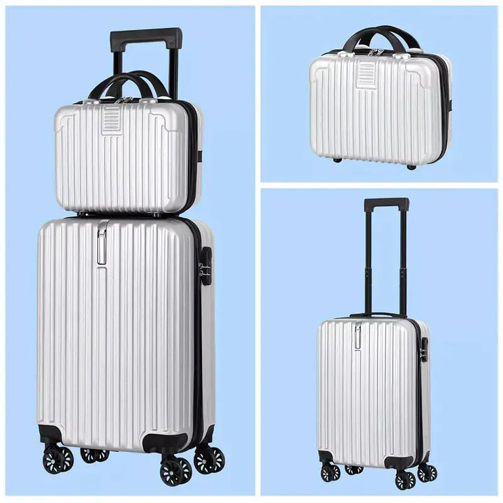 20" Hardside Luggage w/14" Makeup Case Lightweight Carry On  Suitcase Pralena