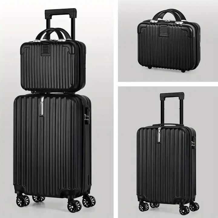 20" Hardside Luggage w/14" Makeup Case Lightweight Carry On  Suitcase Pralena