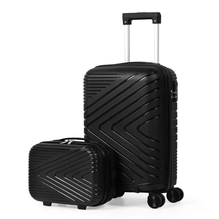 Luggage Set 2PCS Suitcase PP Carry On Luggage with Spinner Wheels, TSA Lock, 2-Piece Set(14/20) Pralena