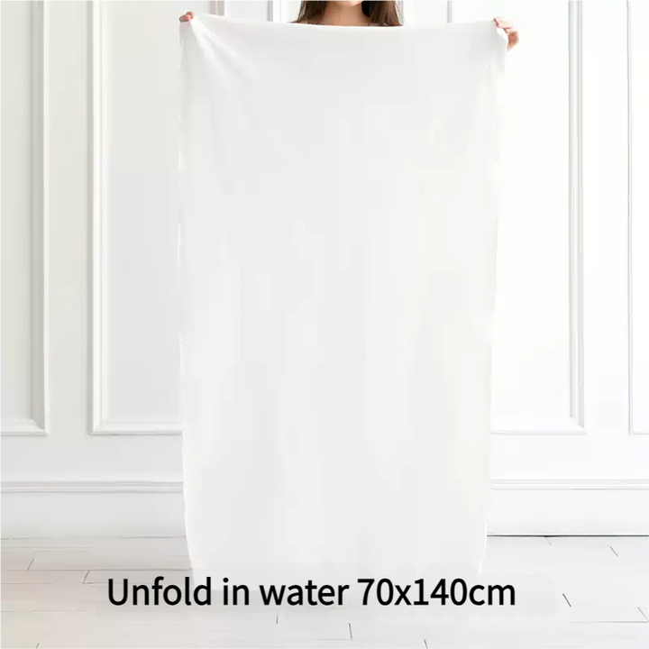 High-End Compression Bath Towels Set of 4, Soft Absorbent Quick-Dry Bathroom Accessories, Ideal for Daily Use & Travel Essentials Pralena