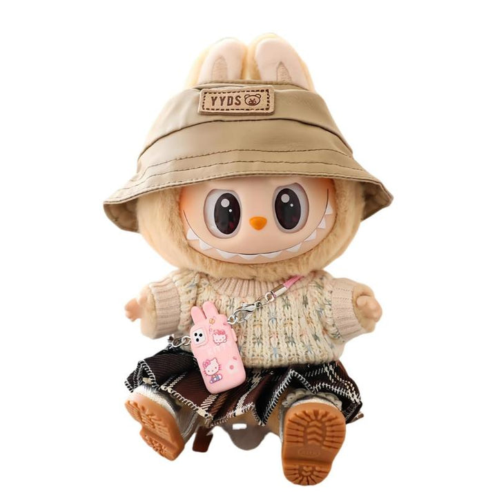 Labubu Clothes Doll Accessories, Labubu Outfit Suit Set 5 Pieces Suitable for 6.7 inch Doll Labubu Dress-up Replacement(No Doll) Pralena