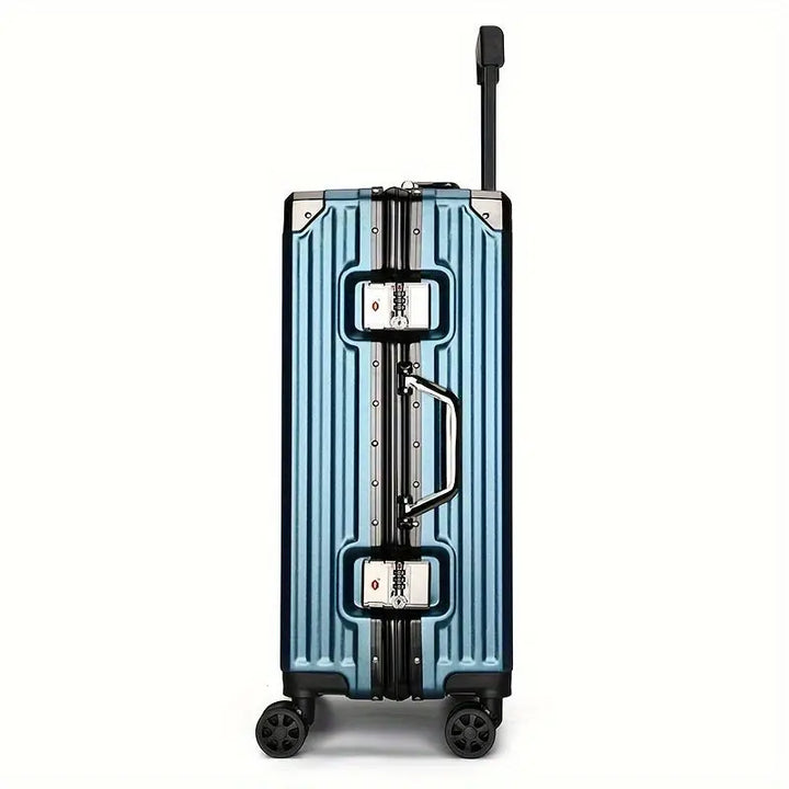 Solid Color Hard Shell Luggage Case, Lightweight Multifunctional Trolley Case For Outdoor Trip, Business Trip Suitcase Pralena