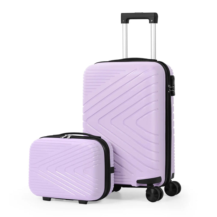 Luggage Set 2PCS Suitcase PP Carry On Luggage with Spinner Wheels, TSA Lock, 2-Piece Set(14/20) Pralena