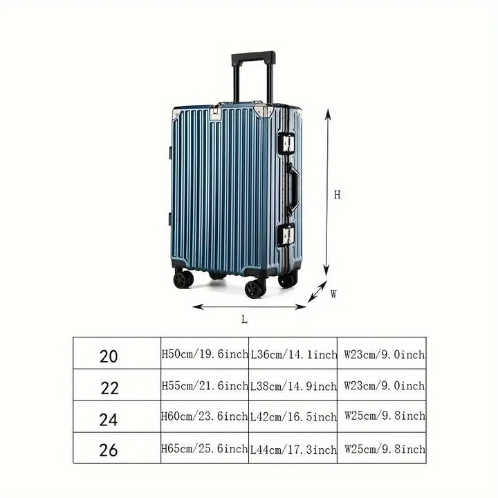 Solid Color Hard Shell Luggage Case, Lightweight Multifunctional Trolley Case For Outdoor Trip, Business Trip Suitcase Pralena