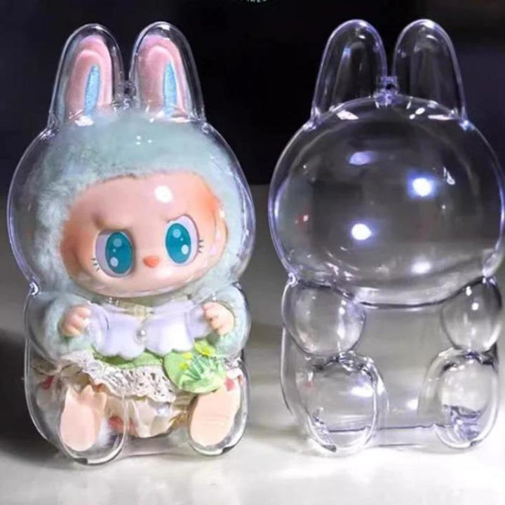 Transparent Monster Protective Shell Labubu V2 Dust Bag Necklace Pendant Vinyl Doll Accessories Storage Box (only box) Pralena