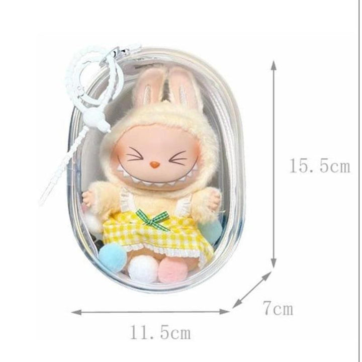 Transparent Monster Protective Shell Labubu V2 Dust Bag Necklace Pendant Vinyl Doll Accessories Storage Box (only box) Pralena