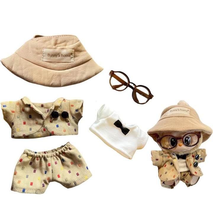 Labubu Clothes Doll Accessories, Labubu Outfit Suit Set 5 Pieces Suitable for 6.7 inch Doll Labubu Dress-up Replacement(No Doll) Pralena